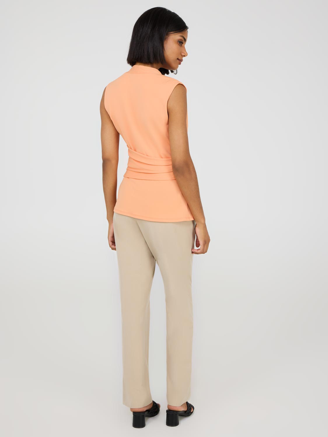 Women's Sleeveless Crossover Pleated Blouse - Casual Summer Tops for Beach, Party & Everyday Wear