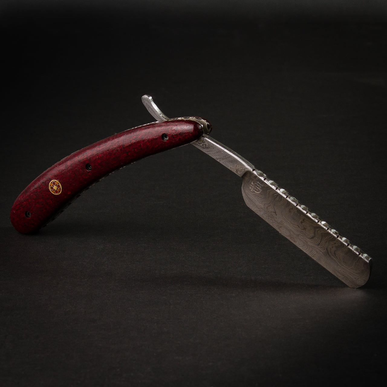 Premium Handmade Damascus Steel Straight Razor - Throat Cutter with Mahogany Handle - Perfect for Barber Shaving, Grooming & Classic Wet Shaving Rituals