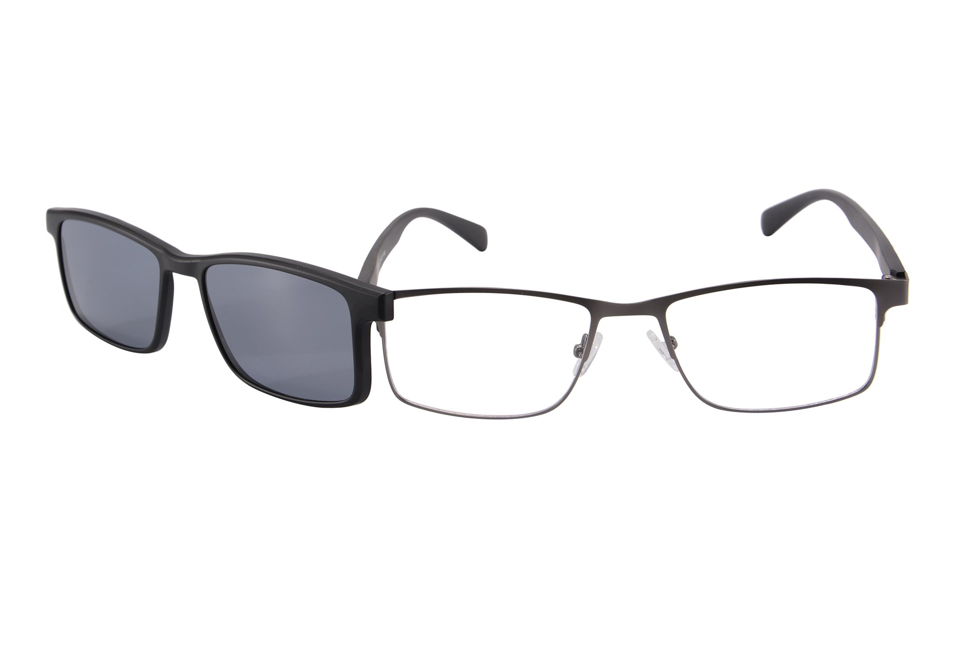 SHINU Clear Lens Anti-Glare Polarized Clip-On Sunglasses for Men (Model 9914) - UV Protection, Lightweight & Stylish for Driving, Outdoor Activities & Everyday Wear