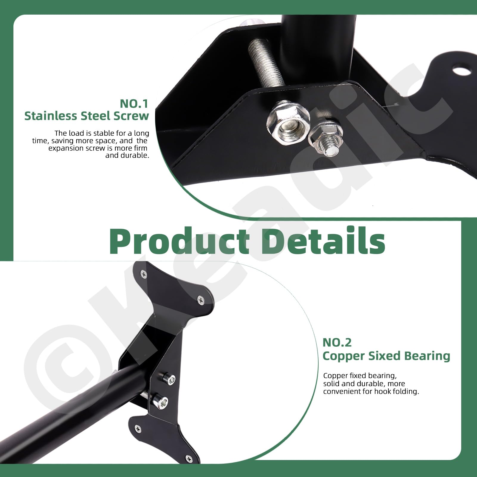 Keadic 1 Pack Heavy Duty Foldable Bike Hanger Wall Mount - Adjustable Bicycle Storage Holder for Garage, Indoor, Hybrid, Road & Mountain Bikes | Perfect for Space-Saving Bike Organization in Small Apartments & Garages