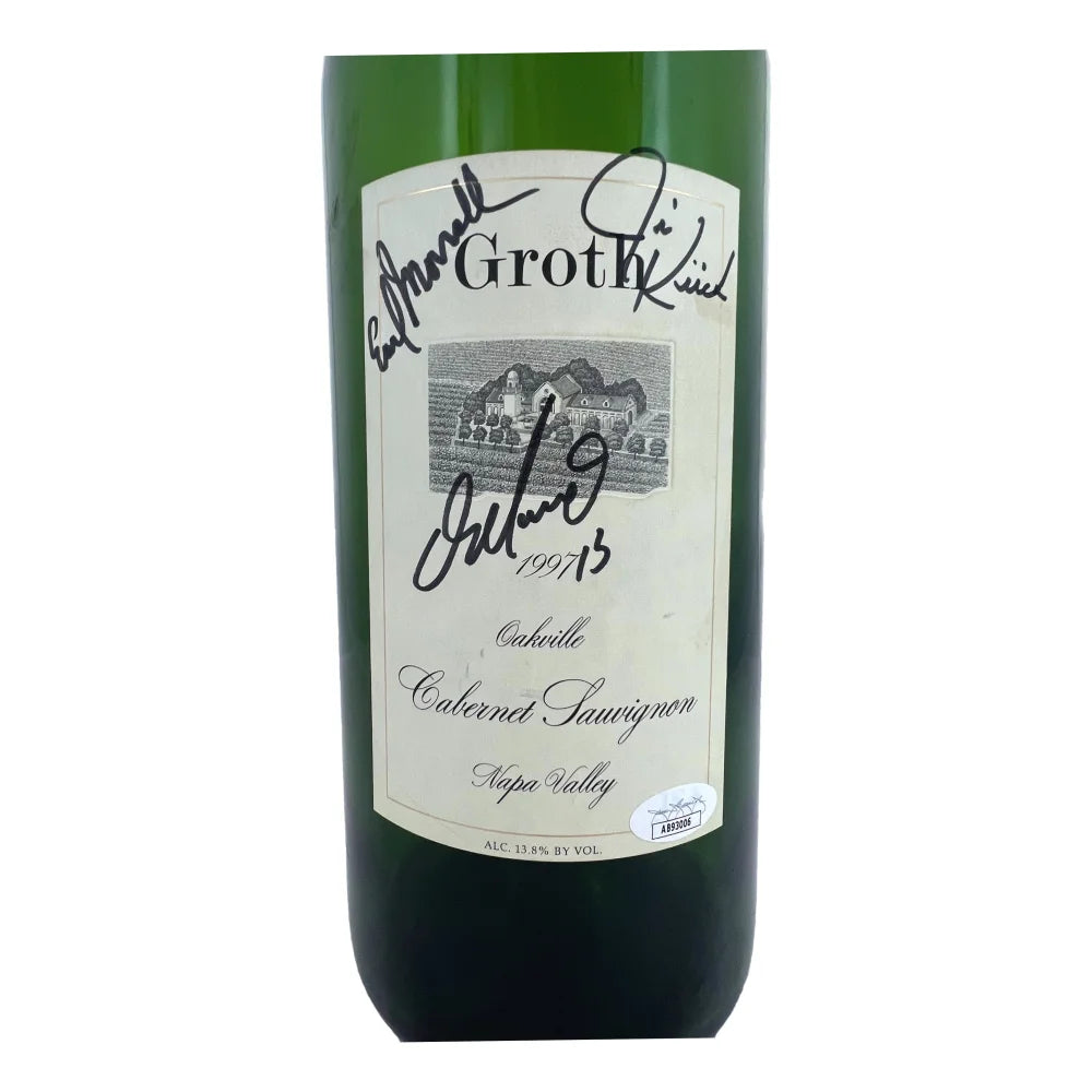 Dan Marino Autographed Magnum Wine Bottle with Earl Morrall & Jim Kiick - Limited Edition Collectible with JSA COA - Perfect for Sports Memorabilia Displays & Miami Dolphins Fan Gifts