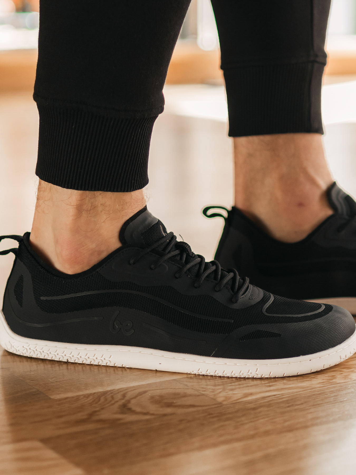 Barefoot Sneakers for Women & Men - Be Lenka Velocity Minimalist Running Shoes in Black | Lightweight & Flexible for Gym, Trail Running & Everyday Wear