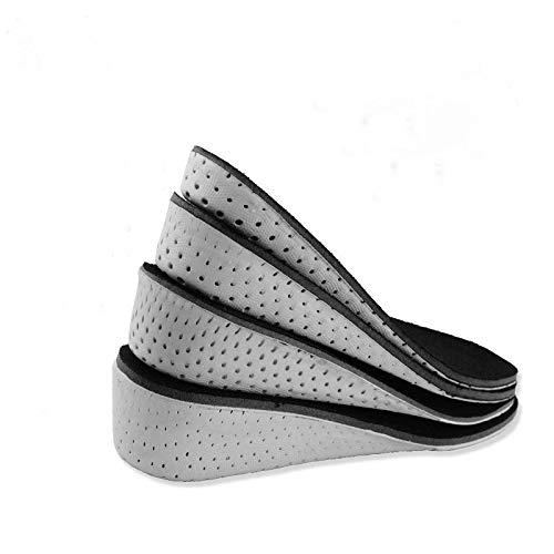 2 Pairs 1 Inch Height Increase Insoles for Men & Women - Breathable EVA Memory Foam Shoe Lifts, Invisible Heel Inserts (2.5cm/Black) - Perfect for Dress Shoes, Boots & Everyday Wear to Boost Confidence
