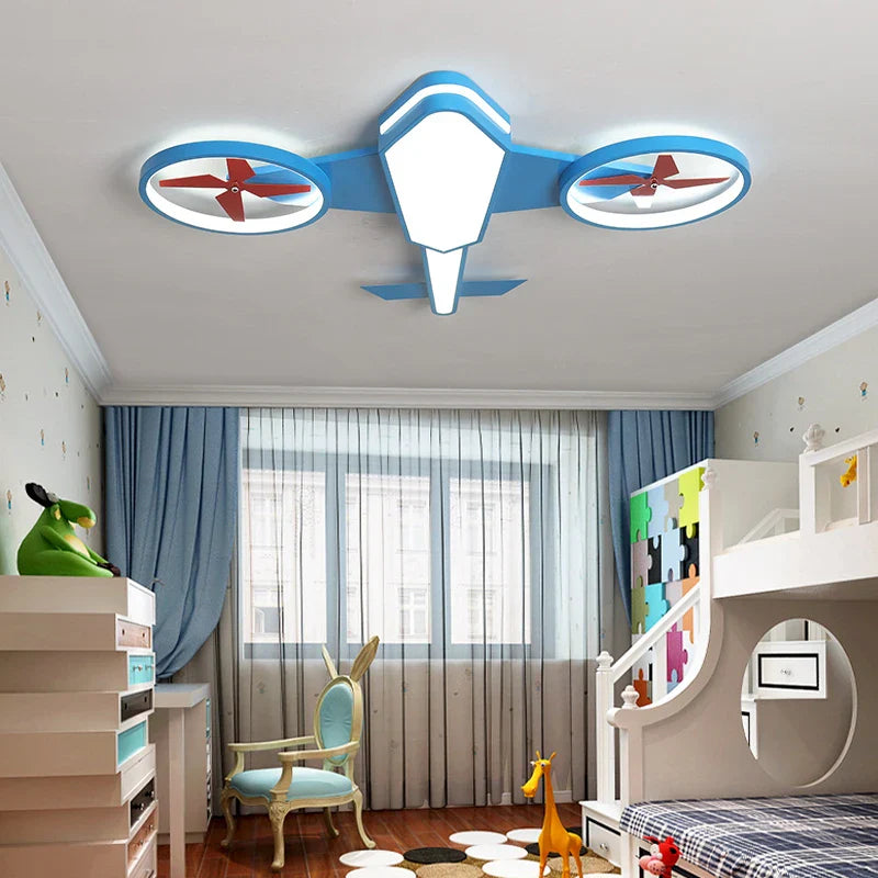 Airplane Night Light for Kids Room - LED Nursery Decor, Cool Blue Glow for Bedtime & Playtime | Perfect for Boys & Girls Bedrooms, Themed Parties & Relaxing Sleep Aid