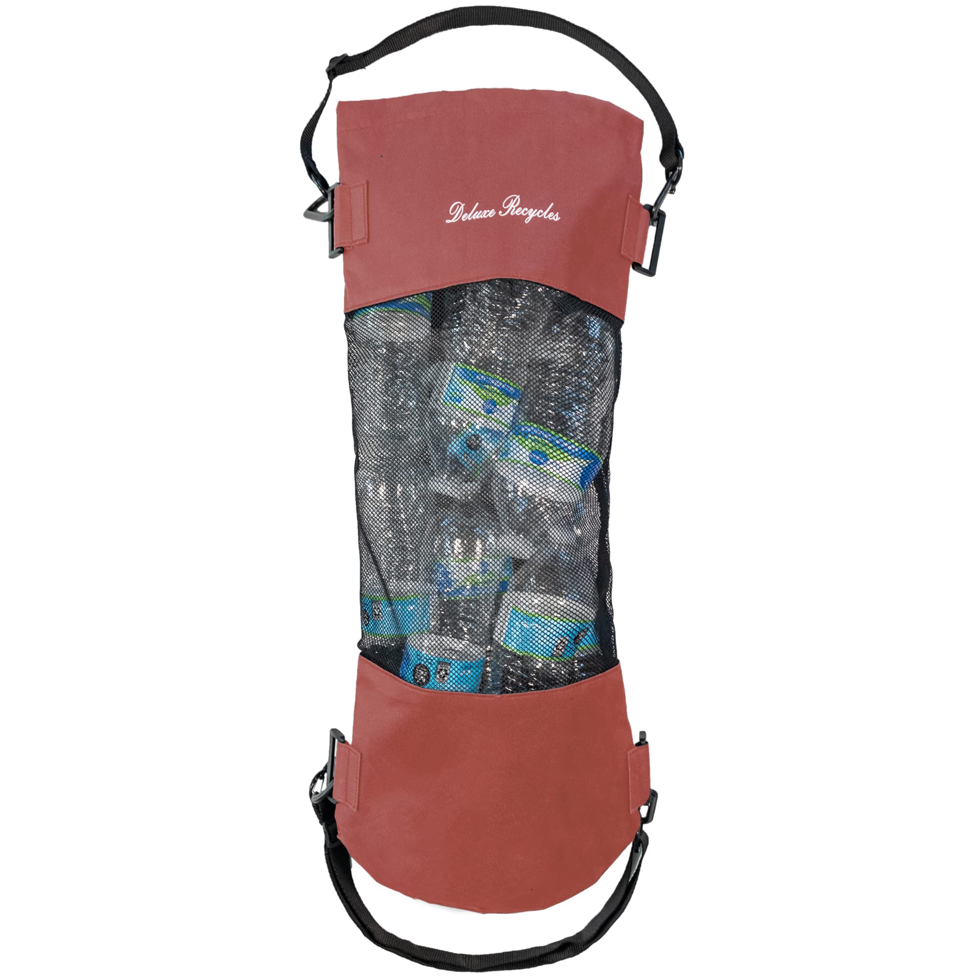 Portable Mesh Trash Bag for Boat - Washable Leakproof Outdoor Garbage Bags for Boat, Kayak, Camper & RV - Lightweight Large Capacity Bin Bag for Marine, Camping & Travel (Brown)
