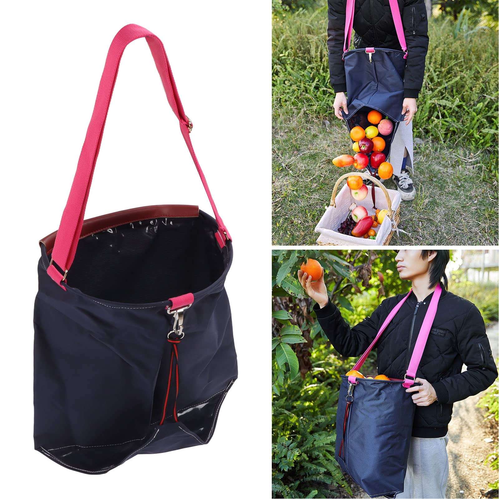 600D Oxford Cloth Fruit Picking Bag - Durable Harvest Apron for Apples, Berries, Vegetables - Perfect for Outdoor Orchard, Farm & Garden Harvesting - Ideal for Farmers Market & Home Gardening
