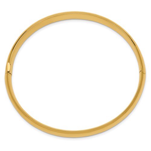 14K Yellow Gold Polished 8mm Bangle Bracelet for Women - Elegant Stackable Jewelry for Everyday Wear, Gifts & Special Occasions