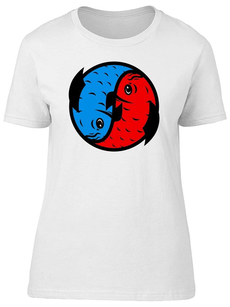 Blue and Red Koi Fish T-Shirt for Men - Japanese Style Graphic Tee for Casual Wear & Street Fashion