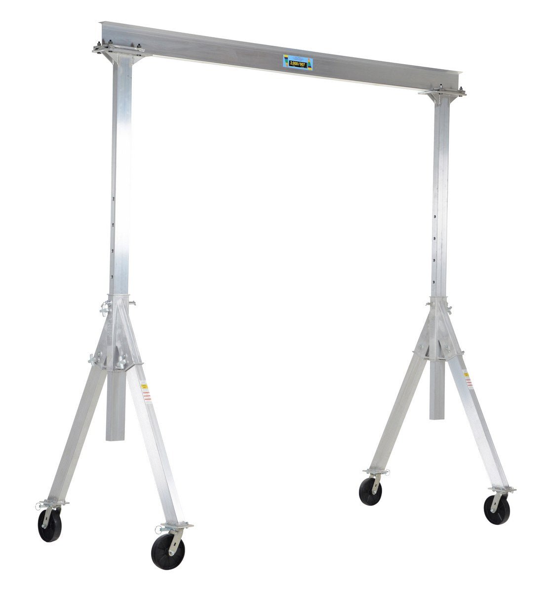 Adjustable Height Aluminum Gantry Crane - Heavy Duty Portable Hoist for Workshop, Garage & Construction Sites - Perfect for Lifting Machinery, Equipment & Materials