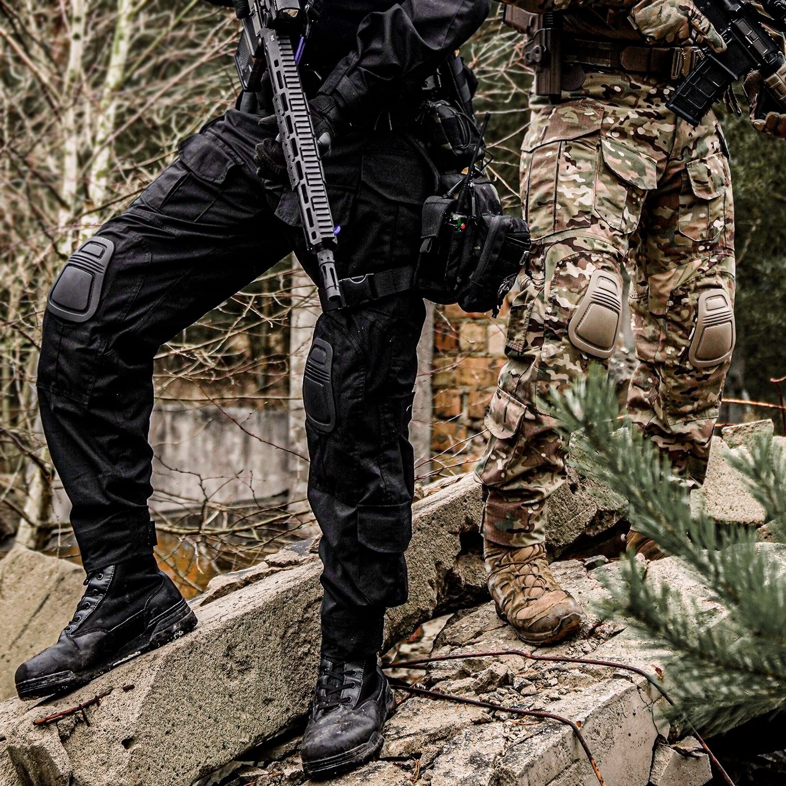G3 Combat Pants with Knee Pads - Tactical Military Trousers for Men | Ripstop Camo Hunting & Airsoft Pants | Outdoor Adventure, Range Training & Tactical Missions