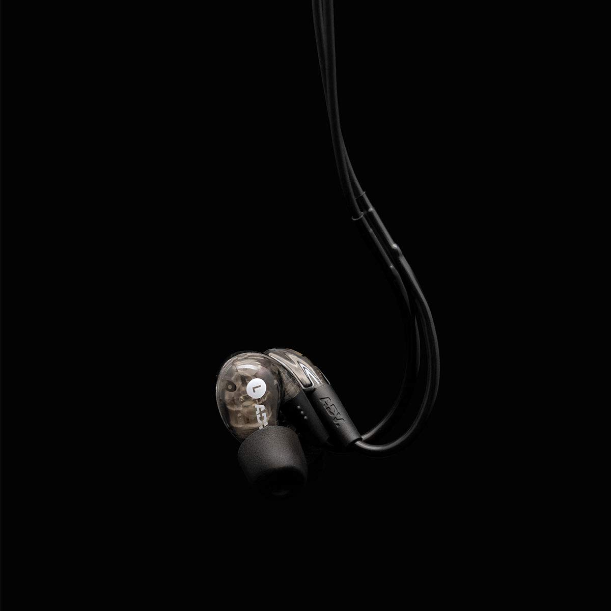 ADVANCED SOUND GROUP ADV. Model 2 Live Edition Wired In-Ear Headphones - 3.5mm Jack for Phones & Laptops, Sweatproof Design for Running, Gym Workouts - No Mic (Black) | Perfect for Fitness Enthusiasts & Commuters