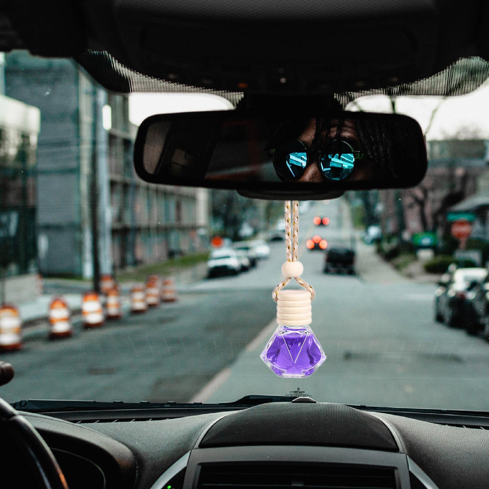3pcs Premium Car Aromatherapy Hanging Diffuser with 7ml Fragrance Oil - Long Lasting Air Freshener for Cars, Home & Small Spaces - Essential Car Accessories for Relaxation & Fresh Scent (Perfect for Daily Commute, Office & Travel)