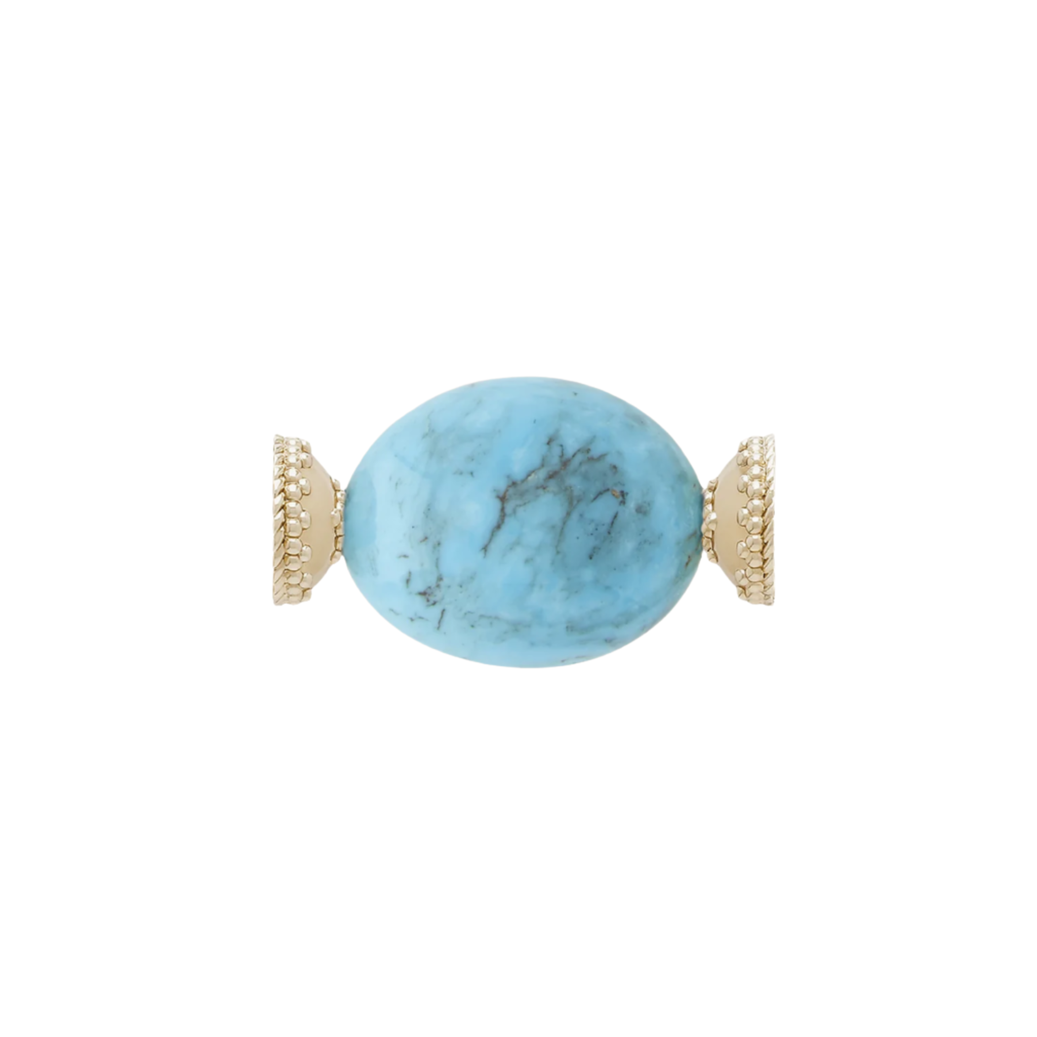 Clara Williams Small Oval Kingman Turquoise Nugget Pendant Necklace - Handmade Southwest Jewelry for Women, Boho Chic Accessory for Casual & Formal Occasions