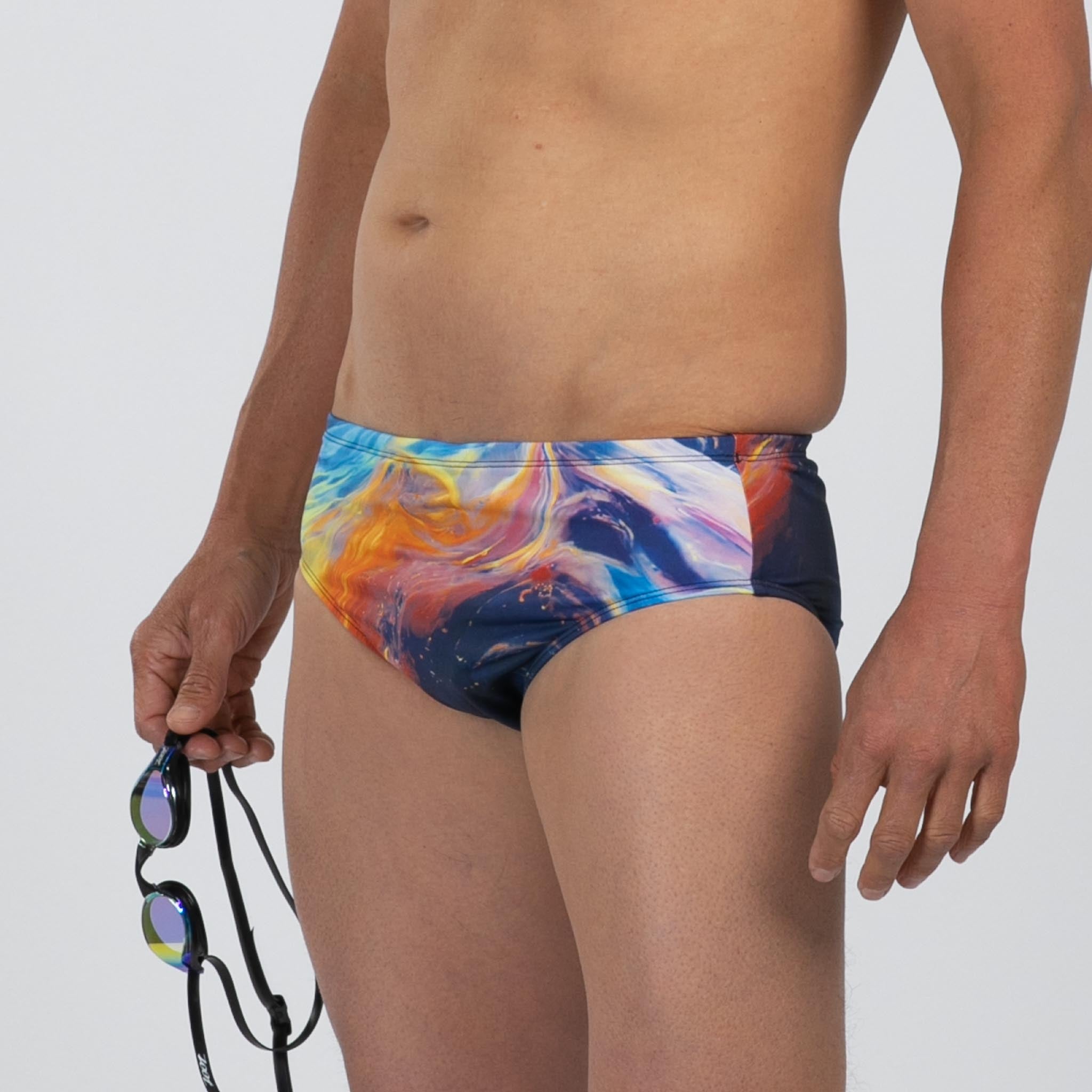 Men's Limited Edition Swim Brief - Stylish & Comfortable Space Print Swimwear for Beach, Pool & Vacation | Quick-Dry Fabric for Active Water Sports & Sunbathing