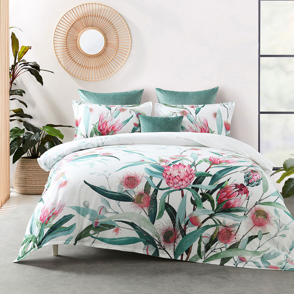 Australiana White Quilt Cover Set - Premium 100% Cotton Double Bedding Set for Queen/King Size | Soft & Breathable Bedroom Decor for Cozy Sleep & Hotel Style Luxury