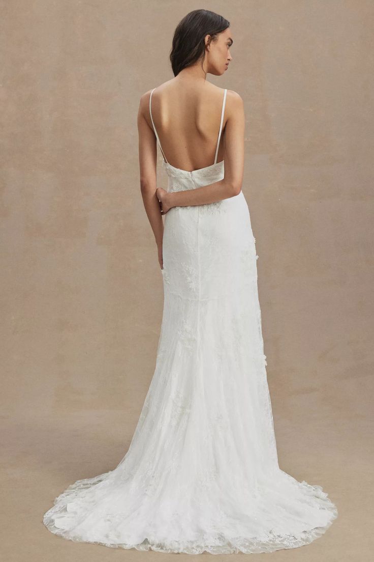 BHLDN Meadow Gown - Flowy Boho Wedding Dress with Lace Details for Outdoor & Beach Ceremonies | Perfect for Garden, Vineyard & Destination Weddings