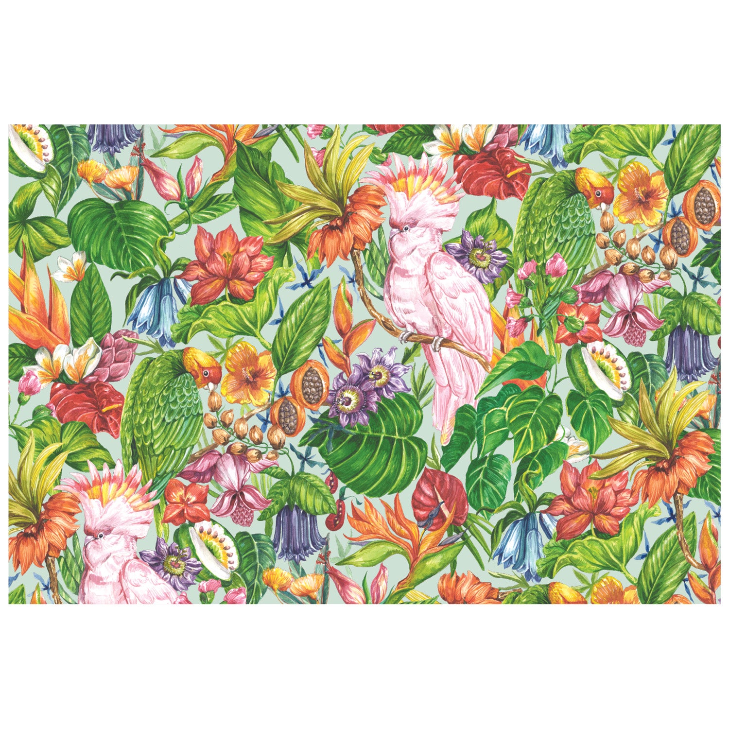 Exotic Birds of Paradise Placemats Set of 4 - Tropical Leaf Design Waterproof Table Mats for Dining, Kitchen, and Outdoor Use - Perfect for Boho, Hawaiian, and Coastal Home Decor
