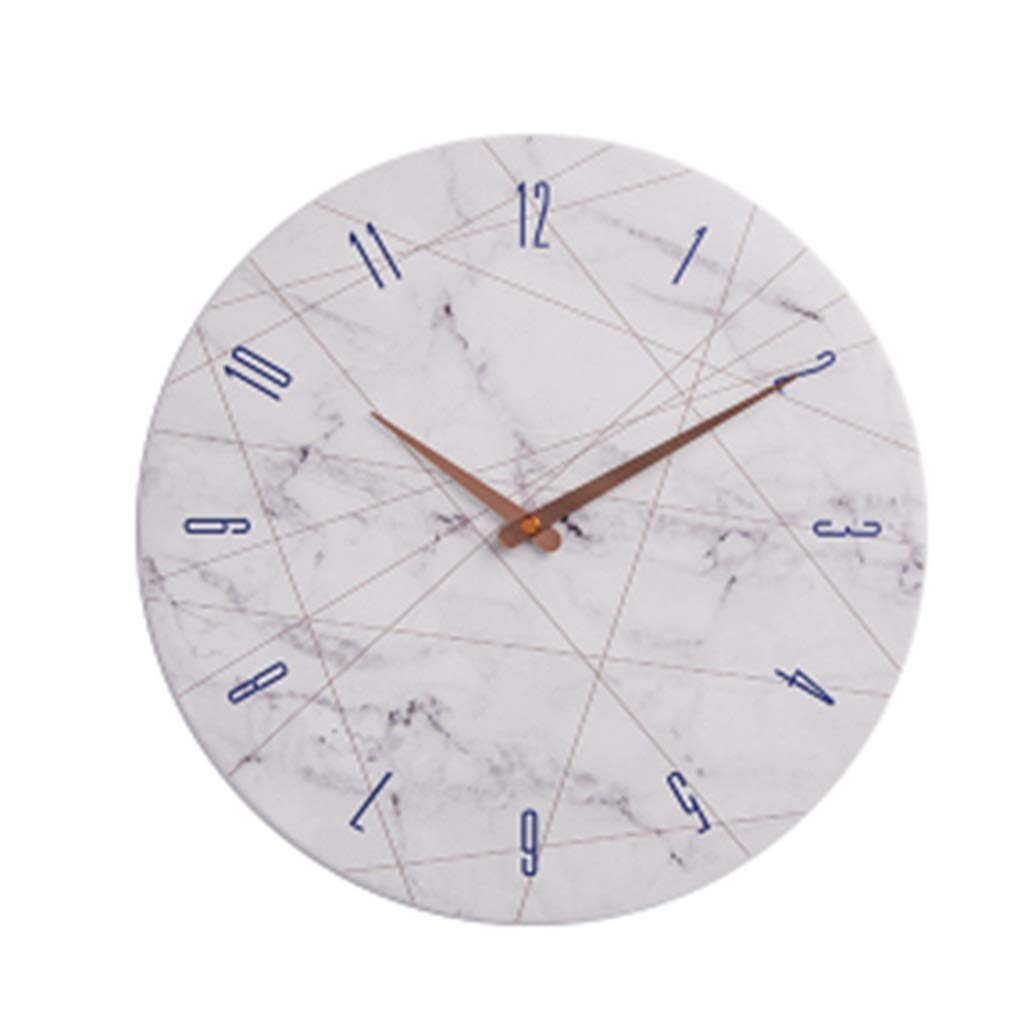 Silent Round Wall Clock - 12 Inch Nordic Minimalist Design for Home, Bedroom, Office & Restaurant Decor - Perfect Gift Idea (Black)