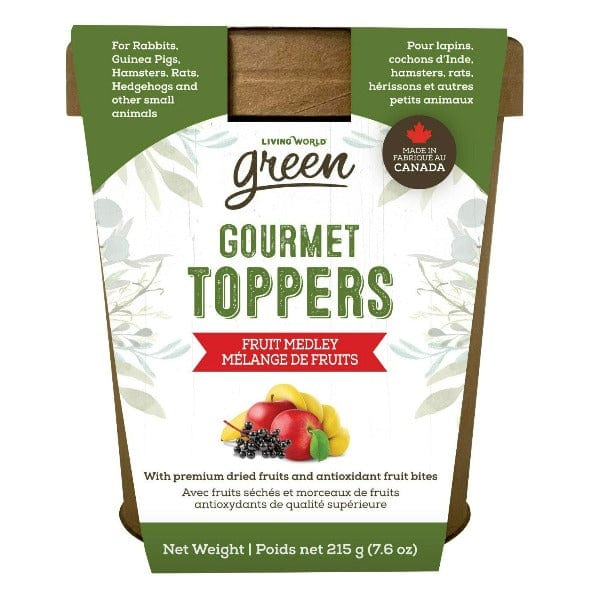 Living World Green Gourmet Toppers - Fruit Medley for Small Pets | Natural Healthy Hamster & Rabbit Treats | Perfect for Cage Toppers & Foraging Fun