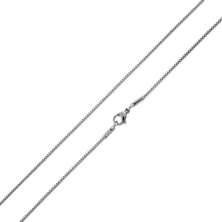 1.2mm Stainless Steel Box Chain Necklace for Men & Women - Durable Hypoallergenic Jewelry for Everyday Wear, Gifts & Special Occasions