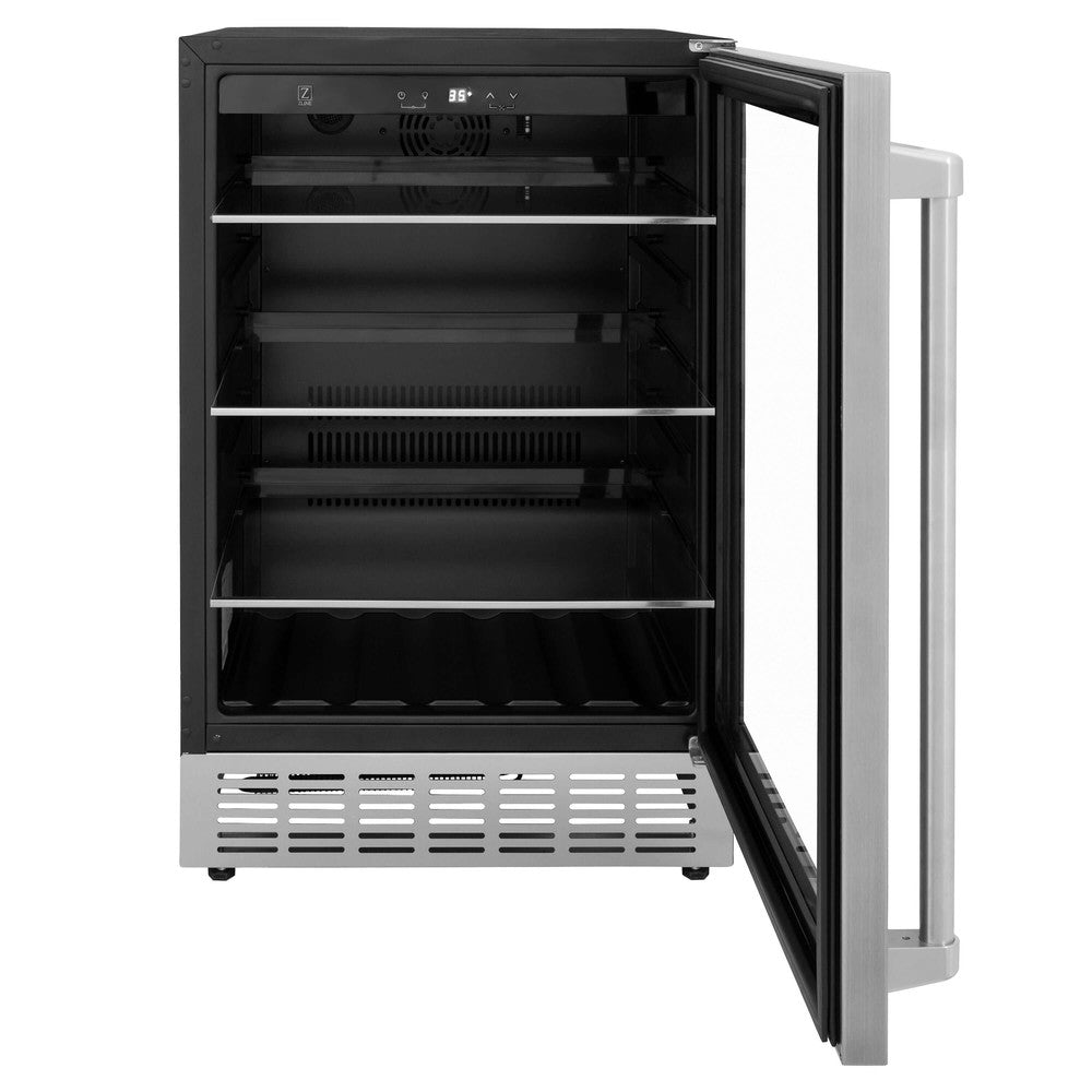 ZLINE 36 Inch Stainless Steel Kitchen Package - Gas Range, Range Hood, Microwave Drawer, Dishwasher & Beverage Fridge (5KP SGRRH36 MWDWV RBV) | Premium Appliance Bundle for Modern Kitchens, Home Chefs & Entertaining