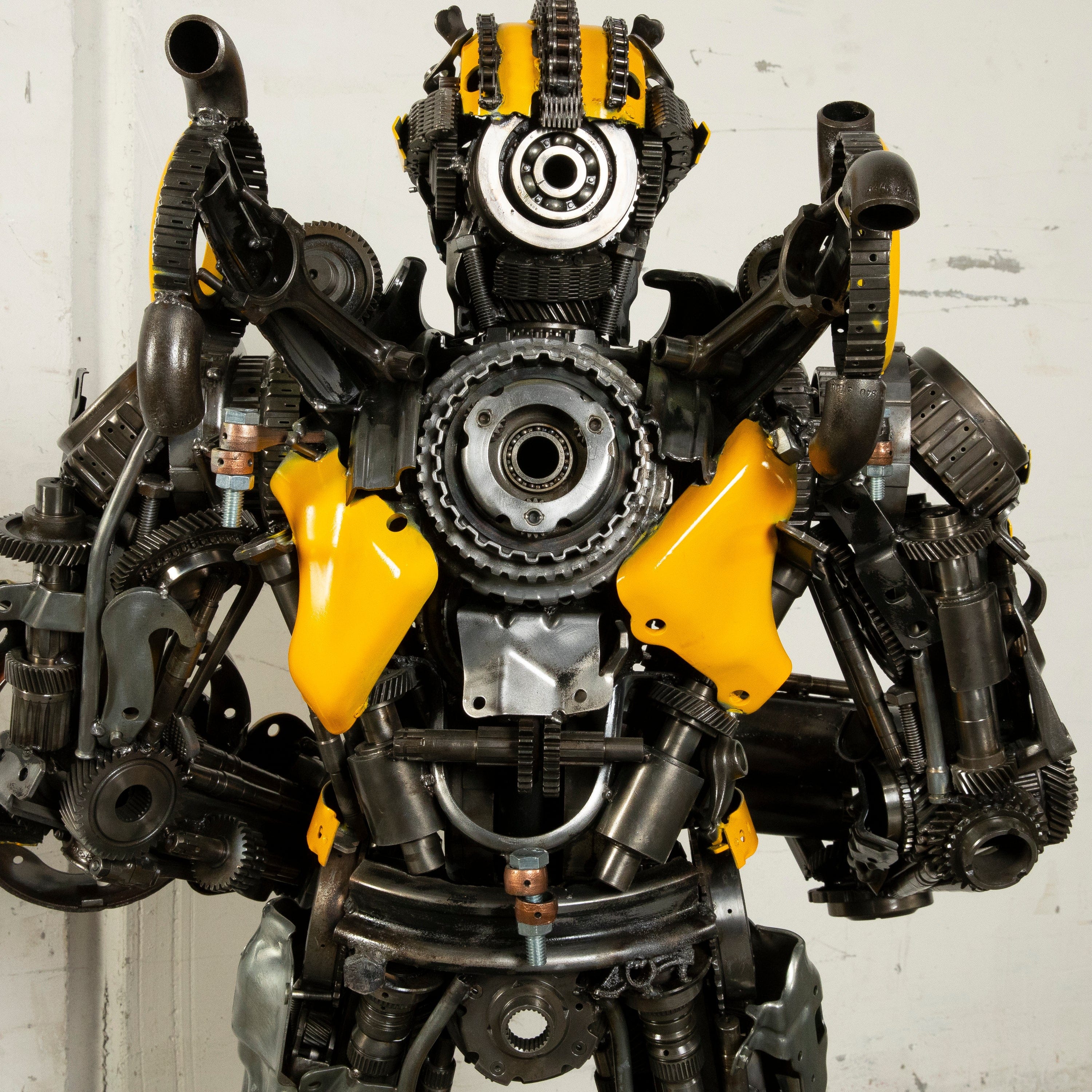 55 Bumblebee Inspired Recycled Metal Art Sculpture - Eco-Friendly Home Decor for Living Room, Office & Garden | Unique Wall Art Gift for Nature Lovers