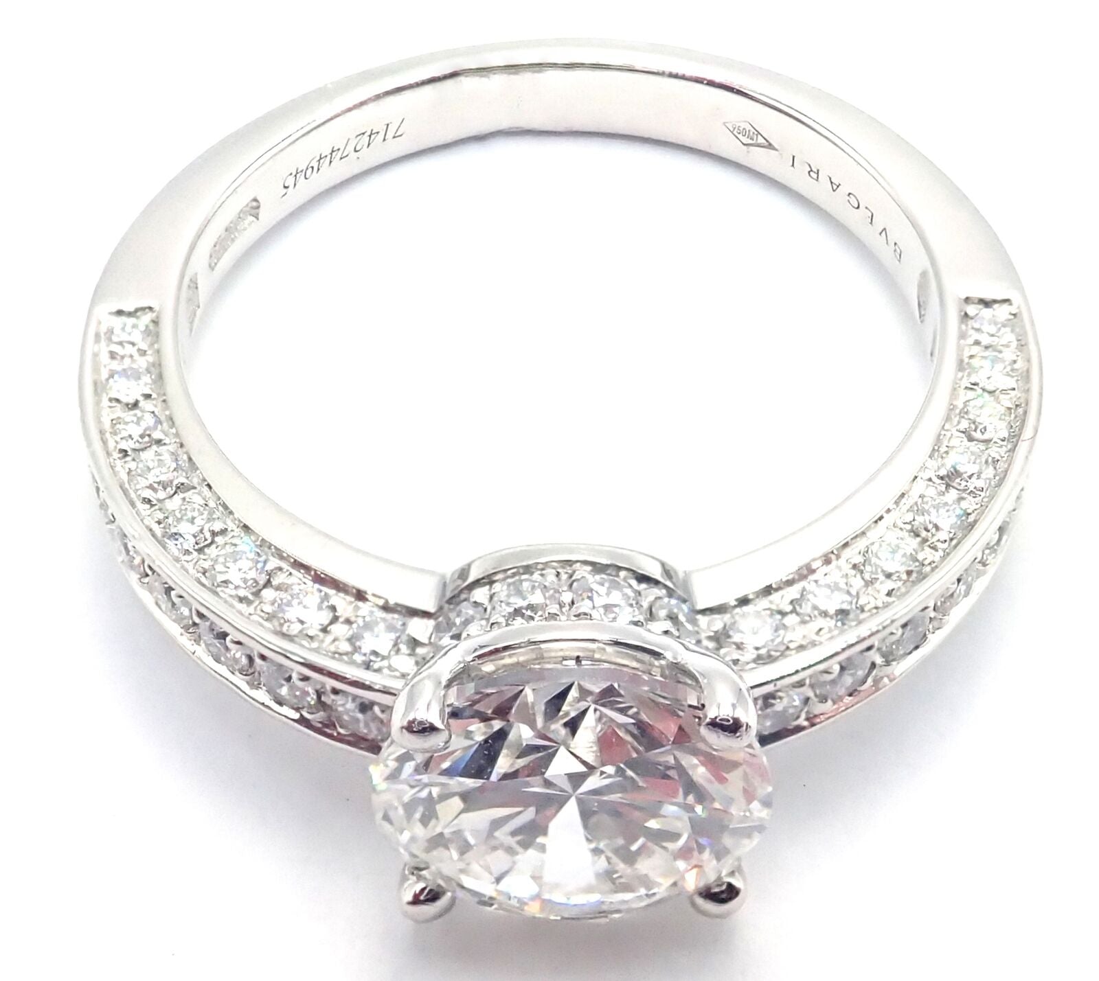 Authentic Bulgari Bvlgari Platinum 4.04ct VS1 F Diamond Engagement Ring with GIA Certificate - Perfect for Proposals, Weddings & Anniversary Gifts