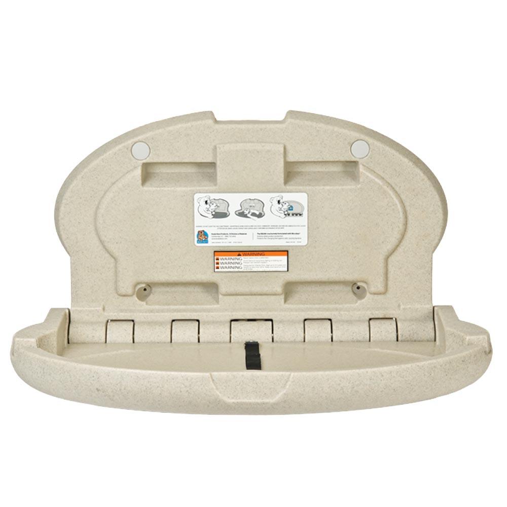 Koala KB208 Oval Baby Changing Station - Wall Mounted Polyethylene Diaper Changing Table for Nurseries, Daycares & Public Restrooms