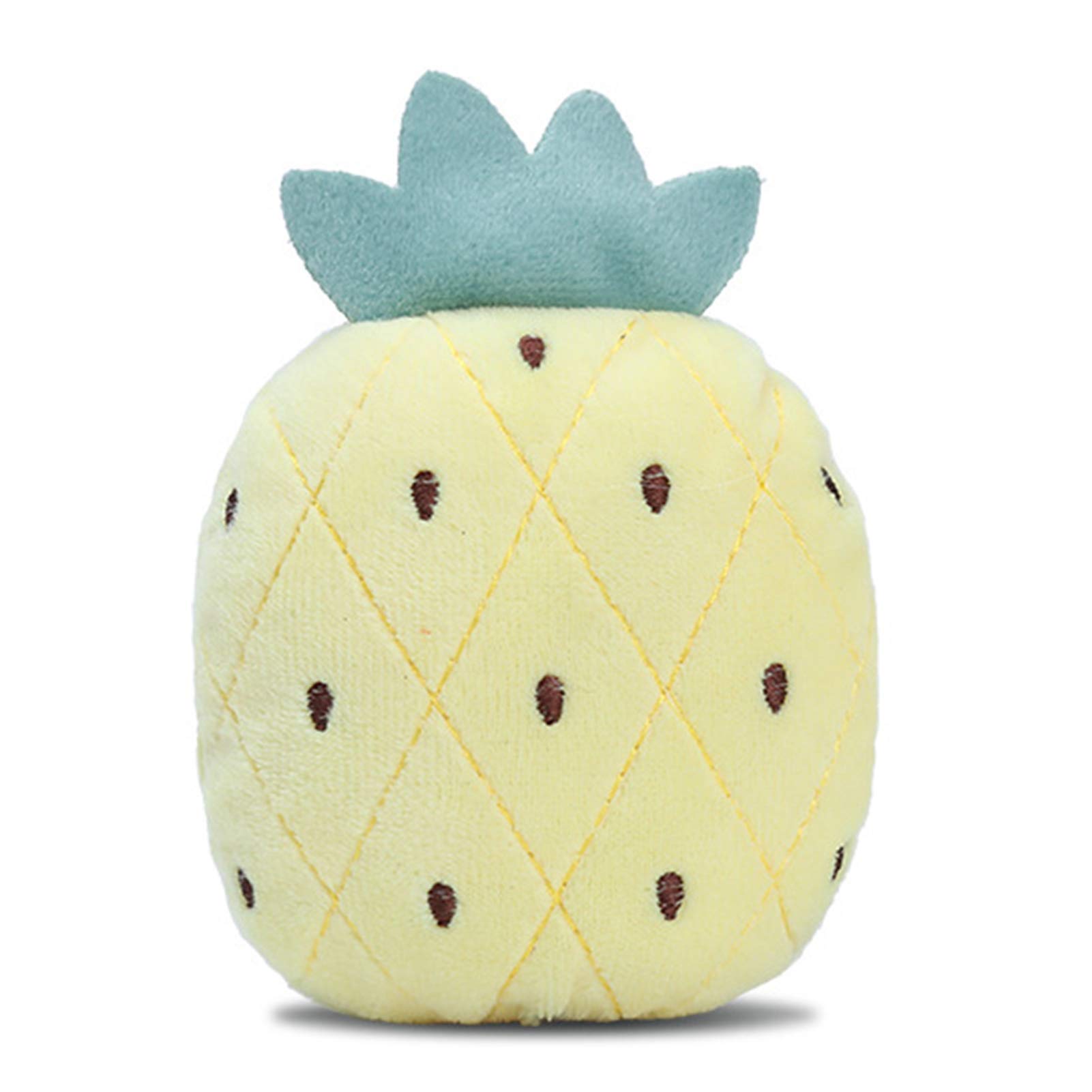 Cute Cat Stuffed Animal Plush Toy - Soft & Huggable Pet Cat Plush with Fruit Design, Bite-Resistant & Teeth-Cleaning Dog Toy, Interactive Puzzle Doll (Big Pineapple) - Perfect for Cuddling, Pet Playtime & Stress Relief