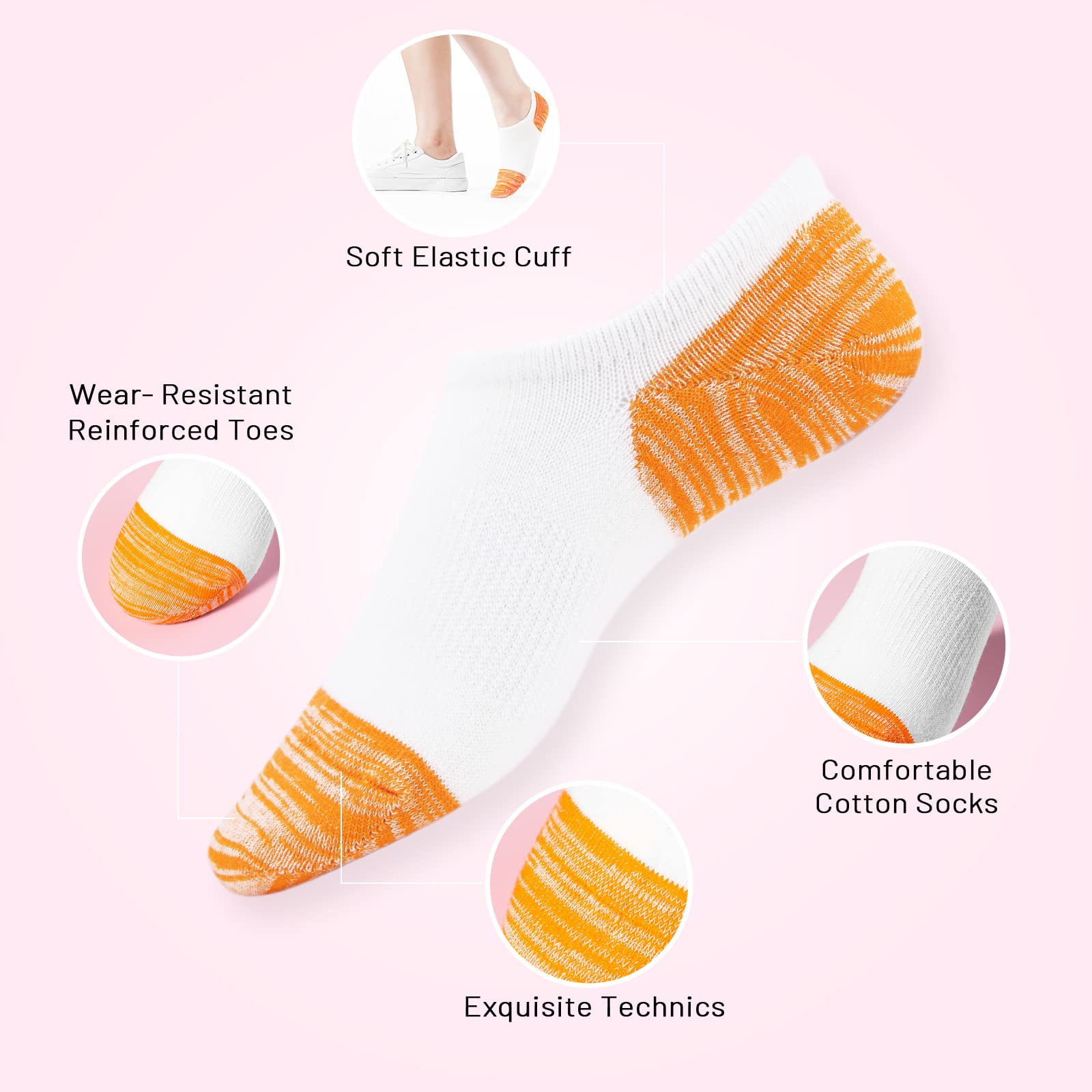 IDEGG No Show Socks for Women & Men - Low Cut Invisible Liner Socks with Anti-Slip Grip for Running, Athletic & Casual Wear - Perfect for Sneakers, Loafers and Boat Shoes