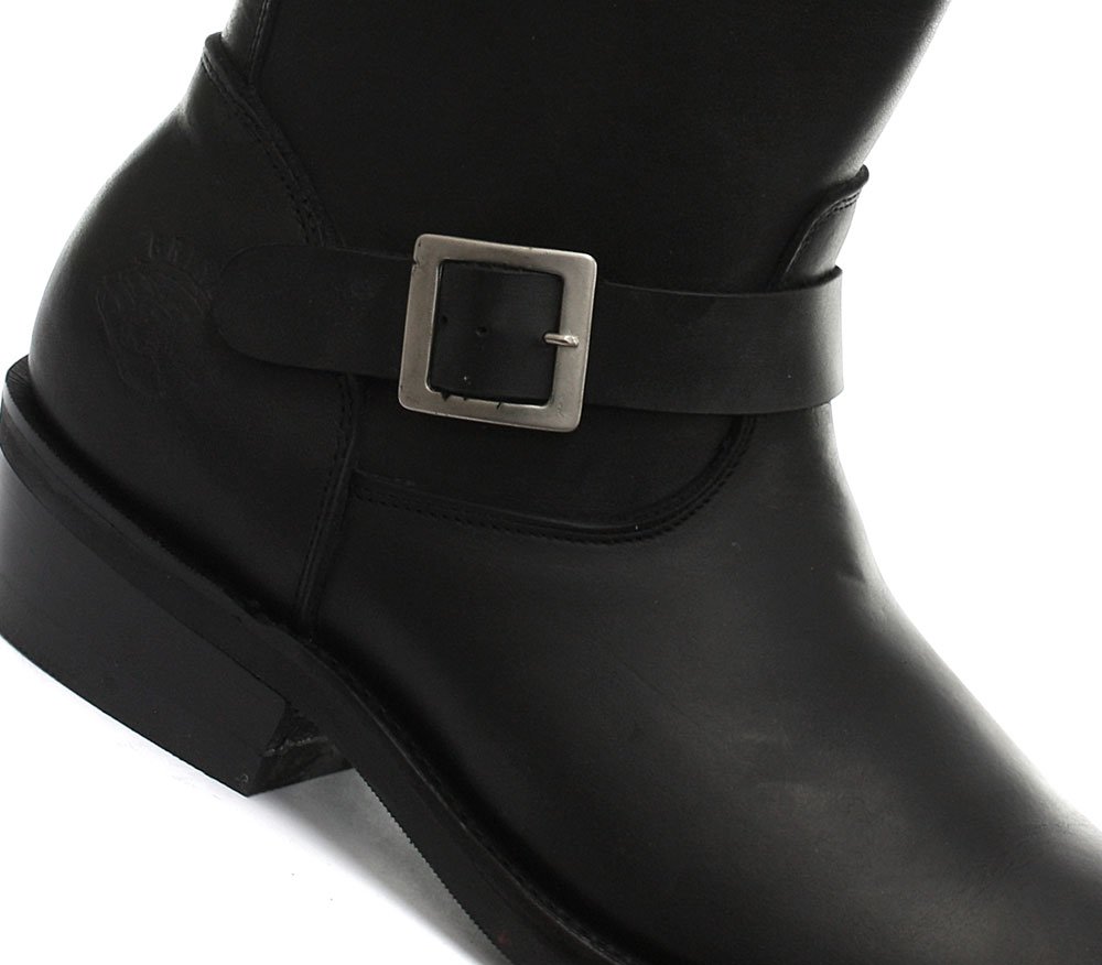 **5007 Rebel Motorcycle Boots for Men - Black Leather Riding Boots for Cruiser & Harley Bikers - Durable & Comfortable for Long Rides & Daily Commute**