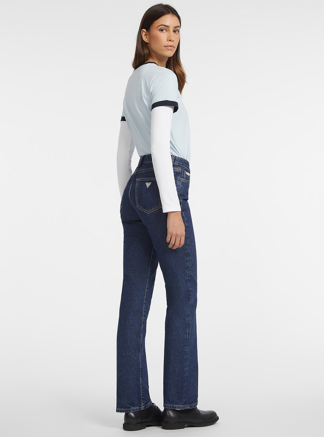 Guess G08 Straight Leg Jeans for Women - Classic Blue Denim Pants with Stretch, High Waist & Comfort Fit | Perfect for Casual Wear, Office & Date Nights