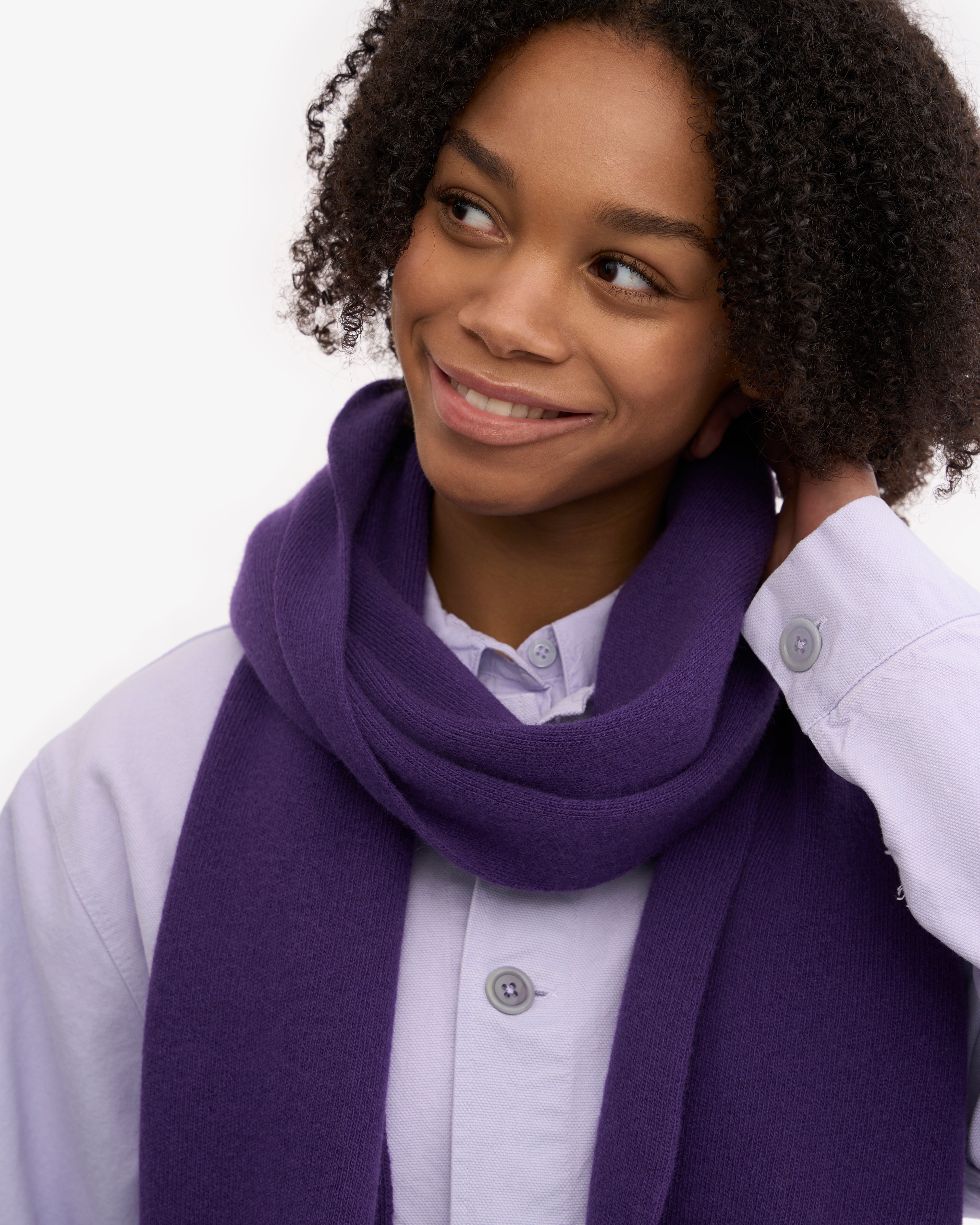 Premium Merino Wool Scarf for Women & Men - Ultra Violet Winter Fashion Accessory - Soft & Warm Cashmere-Like Wrap for Cold Weather, Travel & Outdoor Activities