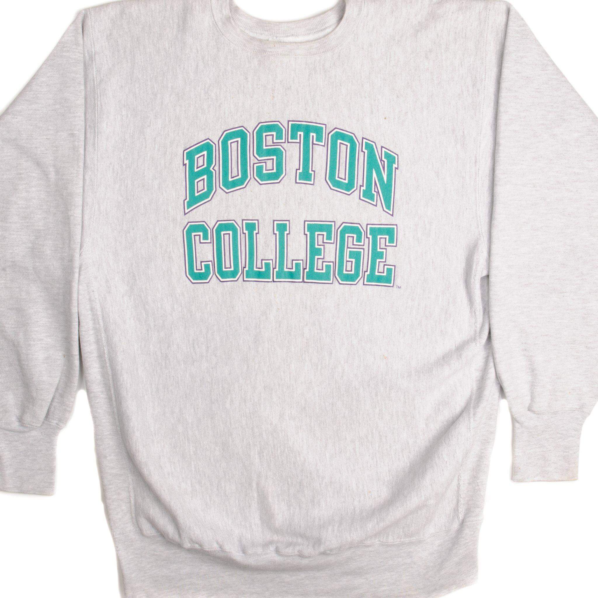 Vintage Champion Reverse Weave Boston College Sweatshirt 1990s 2XL Made in USA - Retro College Apparel for Casual Wear & Sports Fans