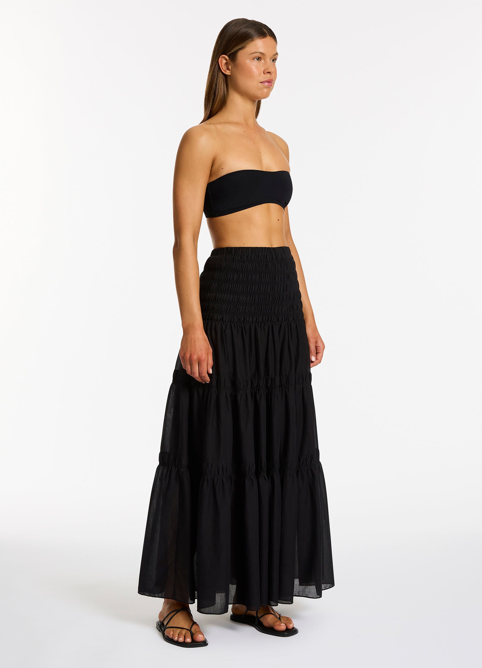 Jetset Convertible Maxi Dress in Black - Versatile Women's Summer Beach Dress for Travel, Wedding & Vacation