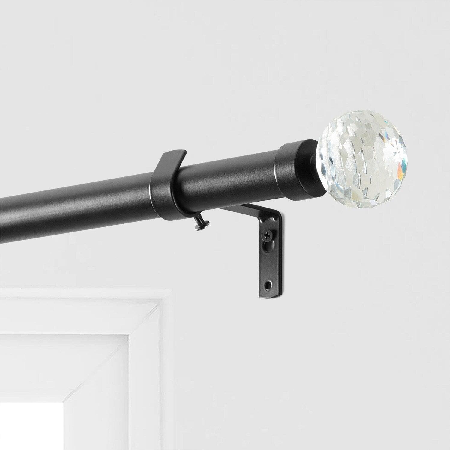 Matte Black Glass Sphere Prism with Extendable Metal Rod Set - Perfect for Photography Lighting, Home Decor & Creative Art Projects