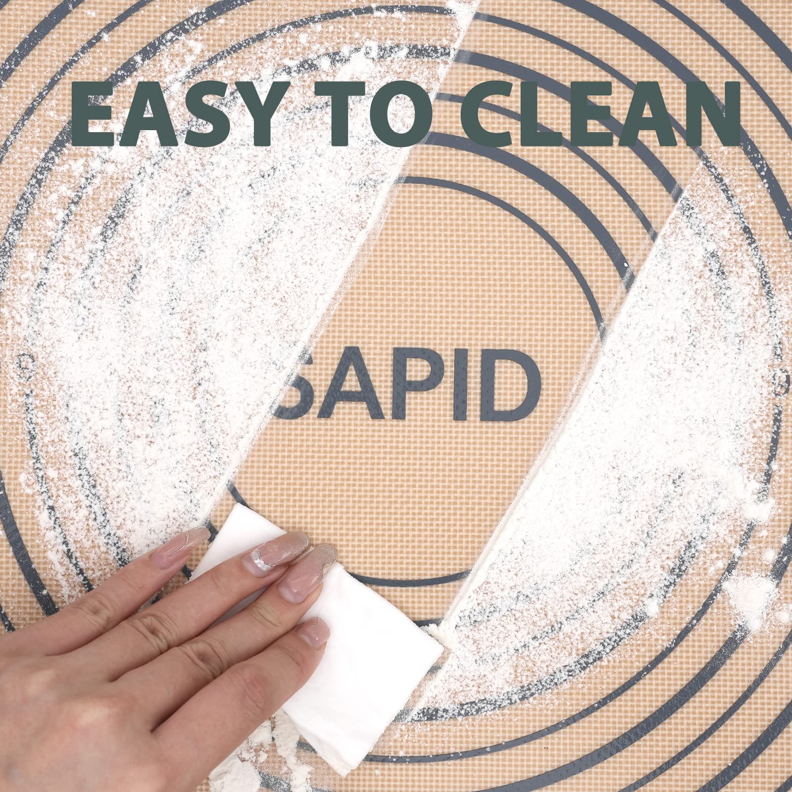 Non-Slip Silicone Pastry Mat with Measurements - 16