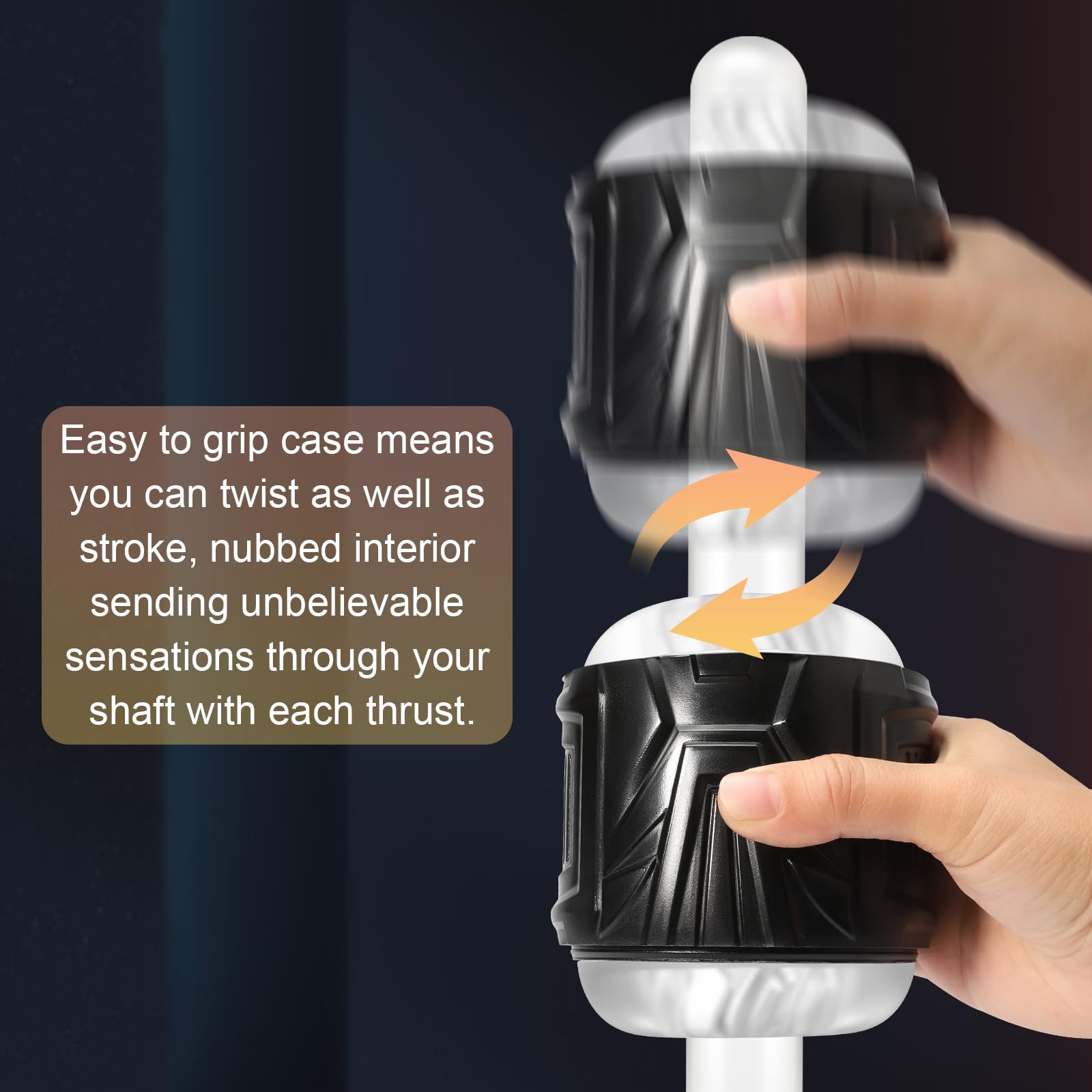 Realistic Male Masturbator - 3D Textured Open-Ended Penis Sleeve for Intense Solo Pleasure | Portable Pocket Pussy & Blowjob Simulator | Discreet Adult Sex Toy for Men | Perfect for Travel, Home Use & Private Moments
