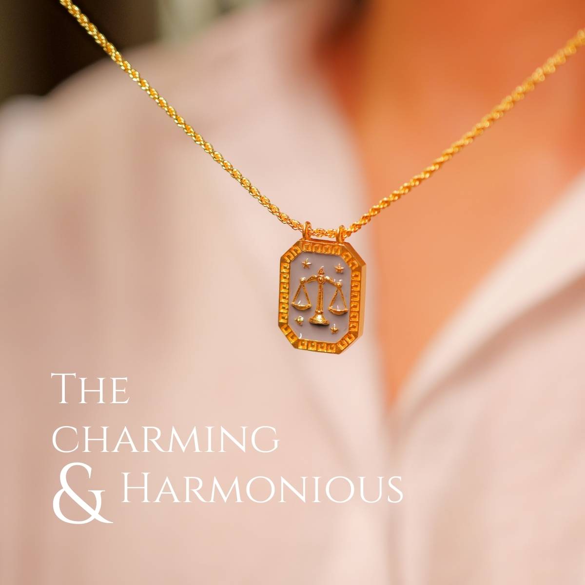 Libra Zodiac Reversible Necklace with Genuine Opal - Perfect for Birthday Gifts & Everyday Wear