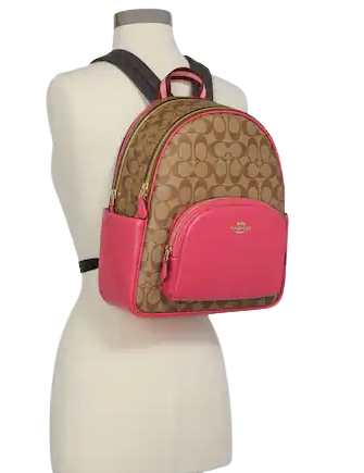 Coach Signature Canvas Court Backpack - Stylish & Durable Women's Backpack for Work, School & Travel