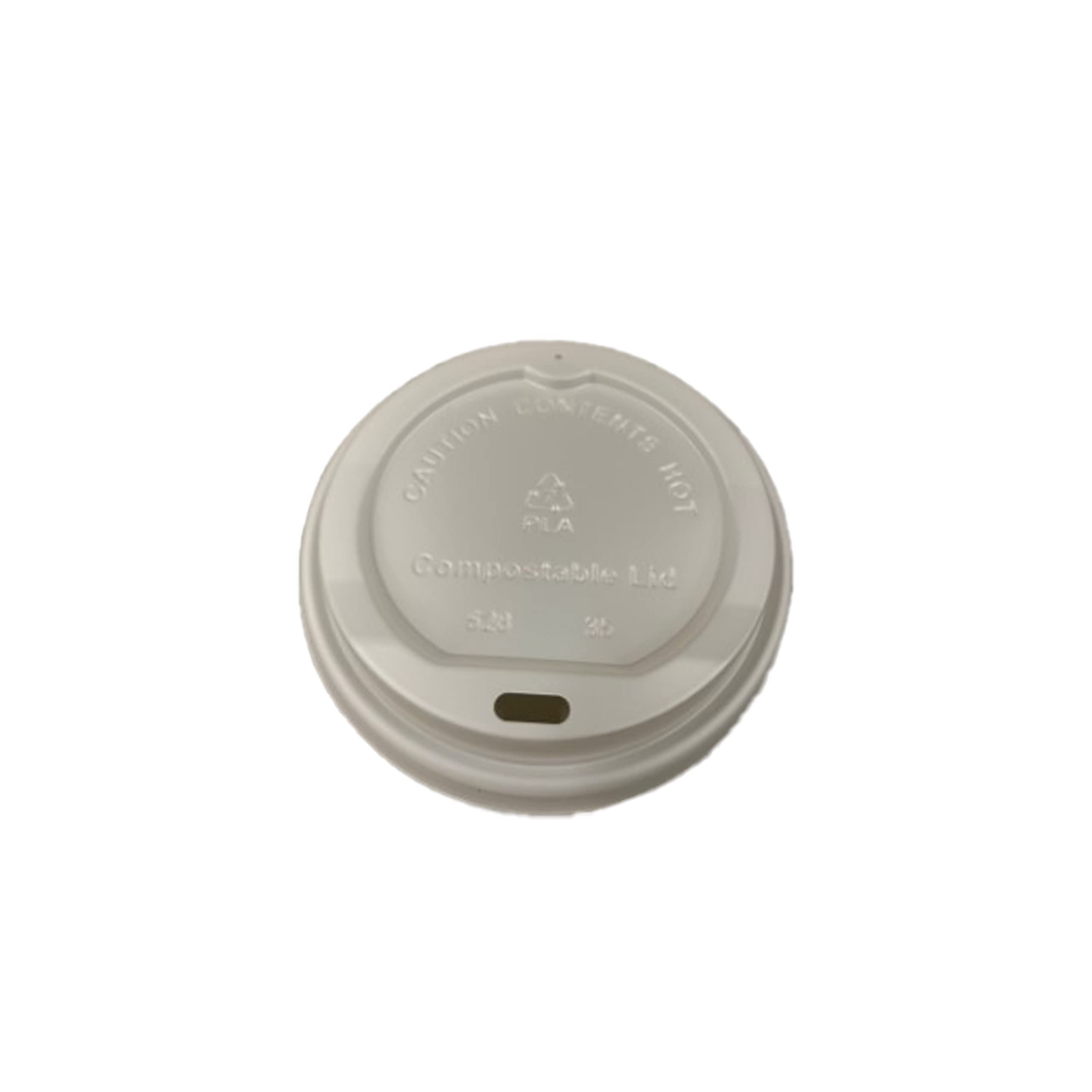Eco-Friendly Compostable PLA Dome Lids for 12oz-20oz Paper Coffee Cups | Biodegradable Hot Drink Cup Covers | Perfect for Coffee Shops, Cafés & Takeout Services