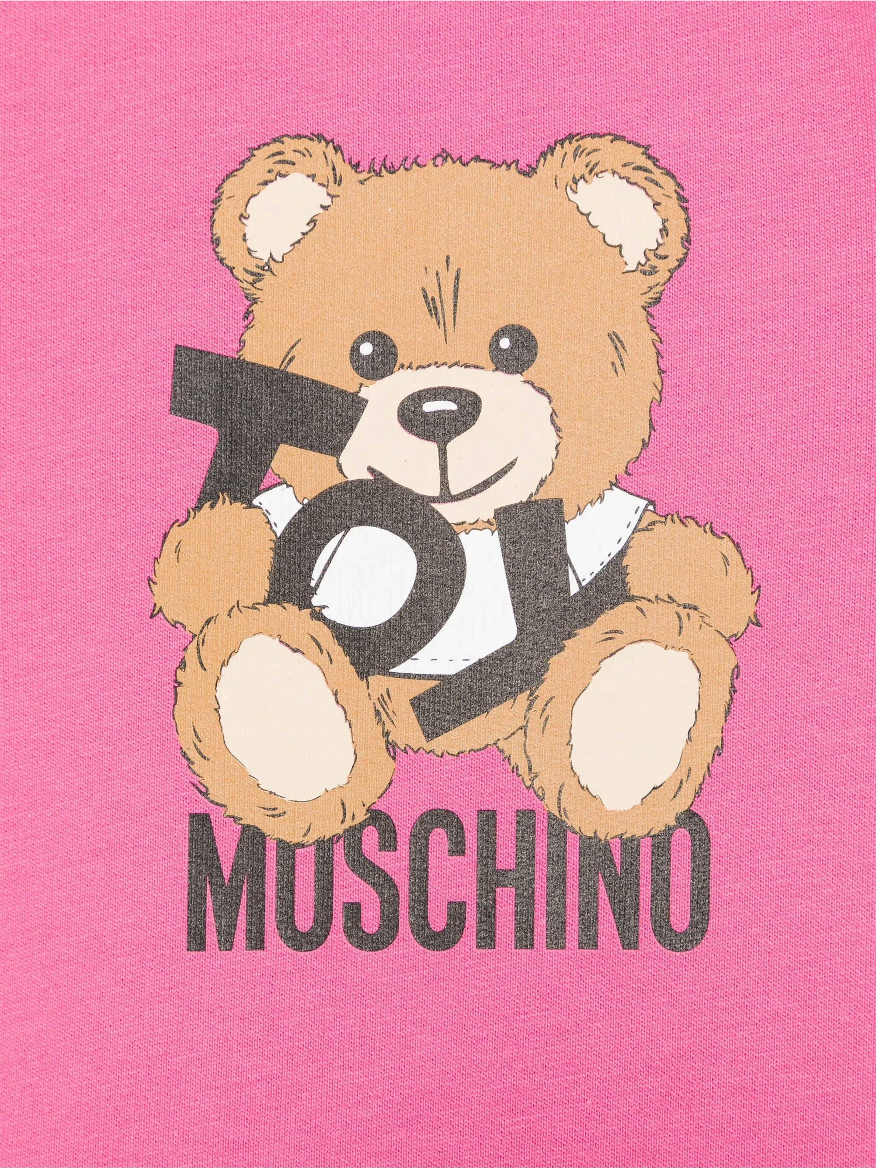 Adorable Baby Girls Teddy Bear Jersey Dress - Soft Pink Cotton Comfort Wear for Playdates & Photo Shoots