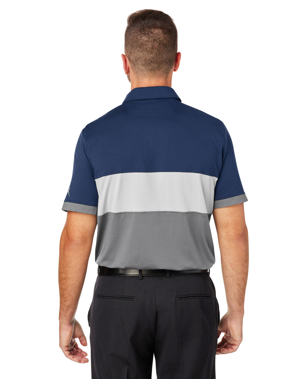 Custom Puma Men's Cloudspun Highway Polo Shirt - Navy Blue Performance Golf & Casual Wear for Men | Breathable Moisture-Wicking Fabric for Sports & Office