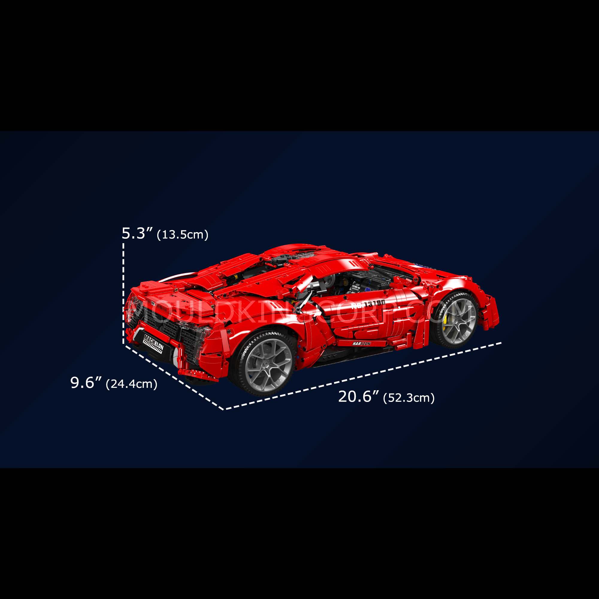 Mould King 13190 Lykan HyperSport Remote Control Car Building Kit | 4070 Piece Model Car Set for Adults & Teens | Collectible Sports Car Toy for Display & Racing Play