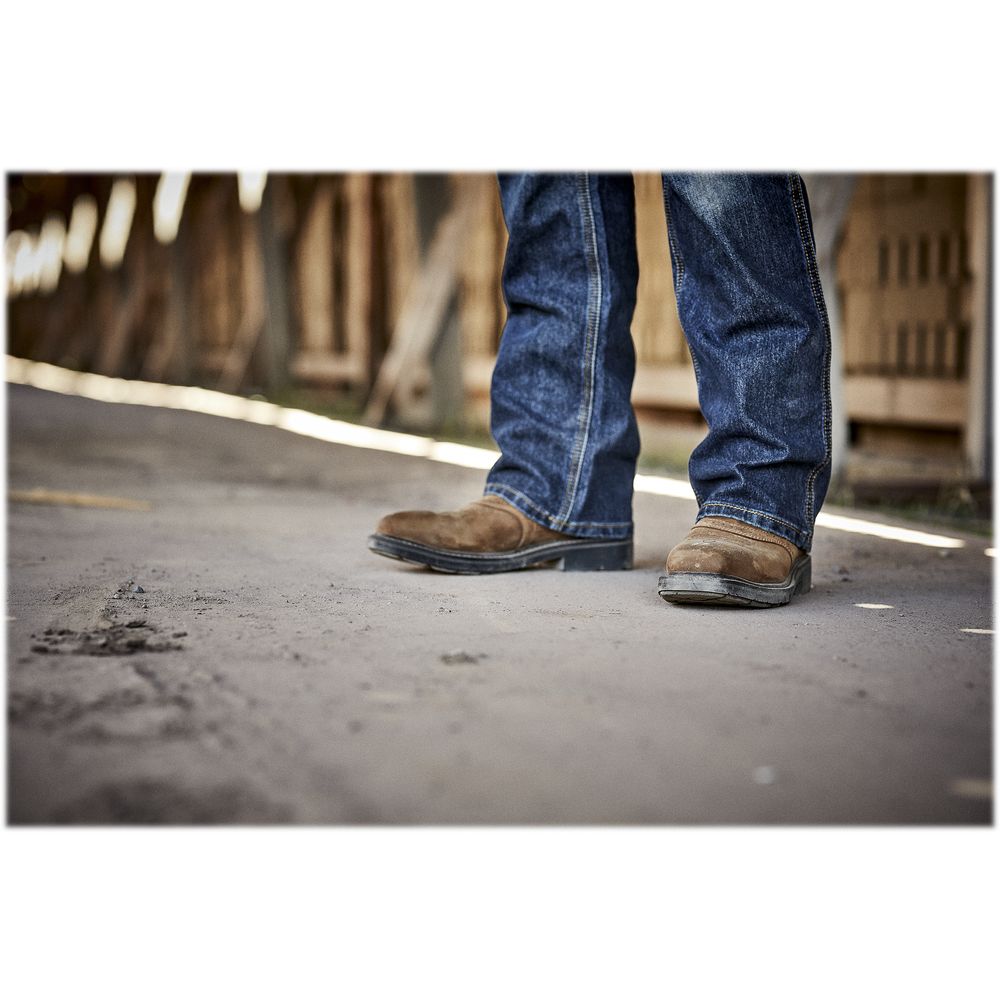 Ariat Men's 16916 Workhog Pull-On Western Boots - Aged Bark/Army Green - 11W - Durable & Comfortable for Work, Ranch & Outdoor Activities