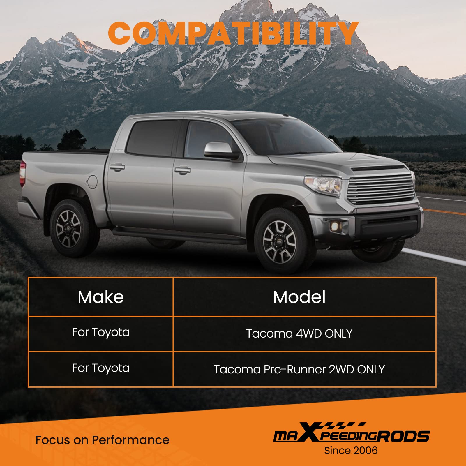 maXpeedingrods 5000 lbs Rear Air Suspension Bags Kit for Toyota Tacoma 2WD/4WD/Pre-Runner (2005-2023) - Heavy Duty Air Helper Spring Kit for Improved Load Support & Towing - Perfect for Off-Roading, Hauling & Towing Applications