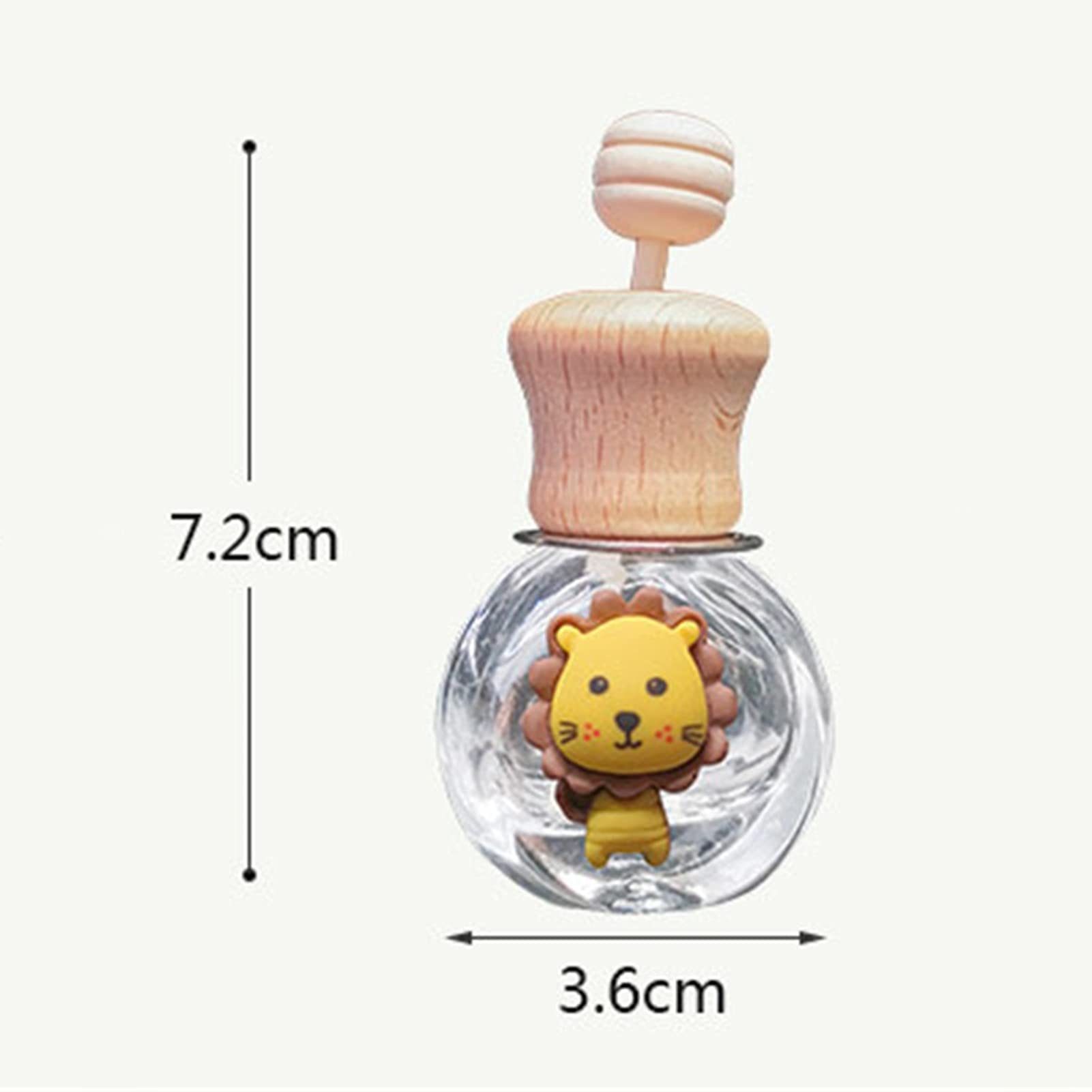 Premium Car Air Freshener Set - 2 Pack Bottle-Shaped Glass Vent Clips with Natural Wood Lid | Easy Install Car Perfume Diffuser | Bee Design Interior Accessories | Perfect for Sedans, SUVs & Office Spaces