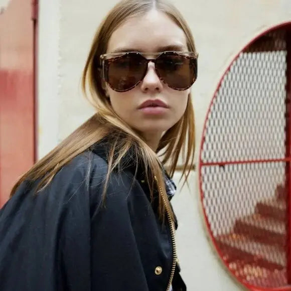 Saint Laurent SL M137 Amelia Sunglasses - Brown Tortoise Frame UV Protection - Perfect for Beach, Driving & Fashion Outfits