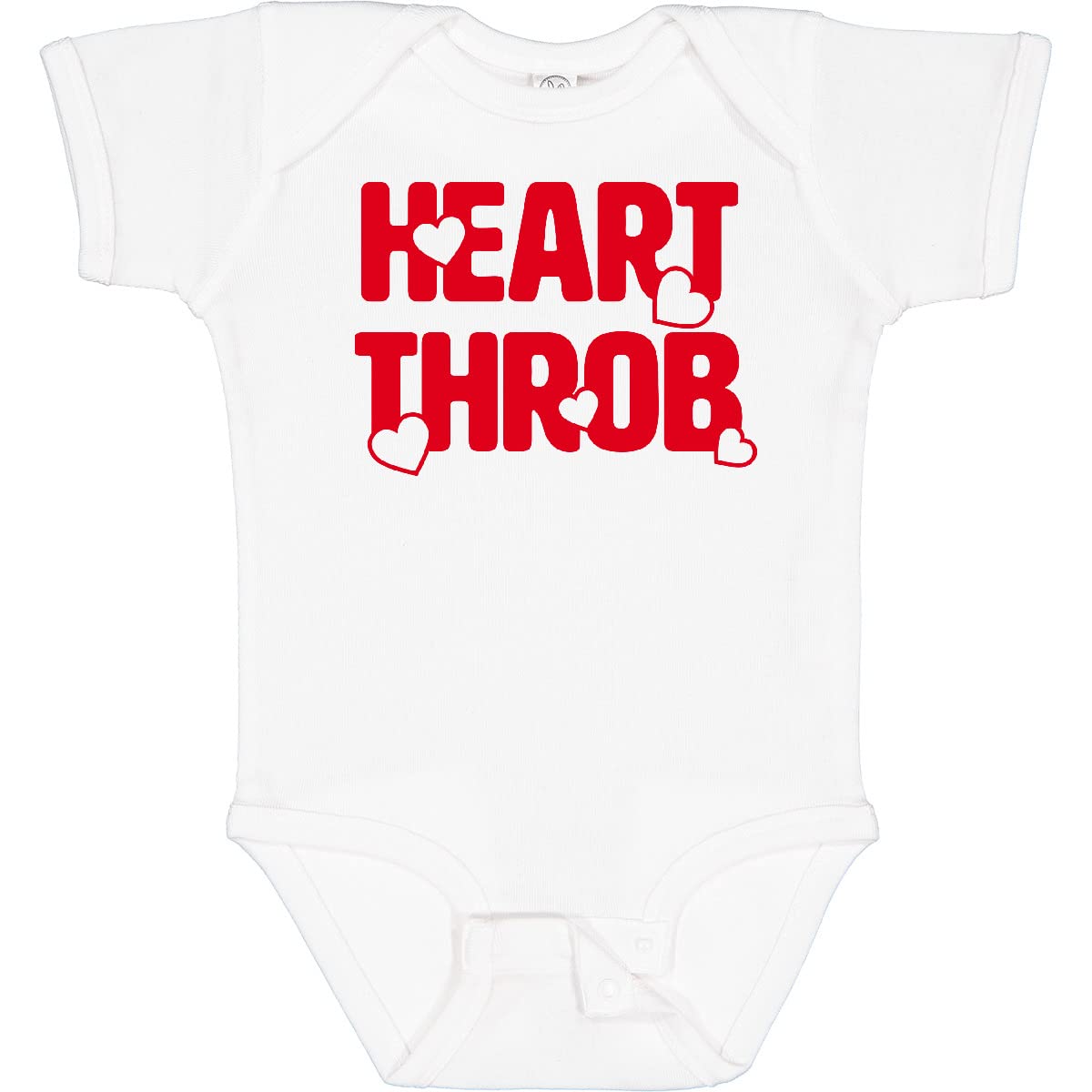 Inktastic Heart Throb Red Baby Bodysuit - Cute Valentine's Day Outfit for Infants, Newborns & Toddlers - Perfect for Family Photos, Holidays & Special Occasions