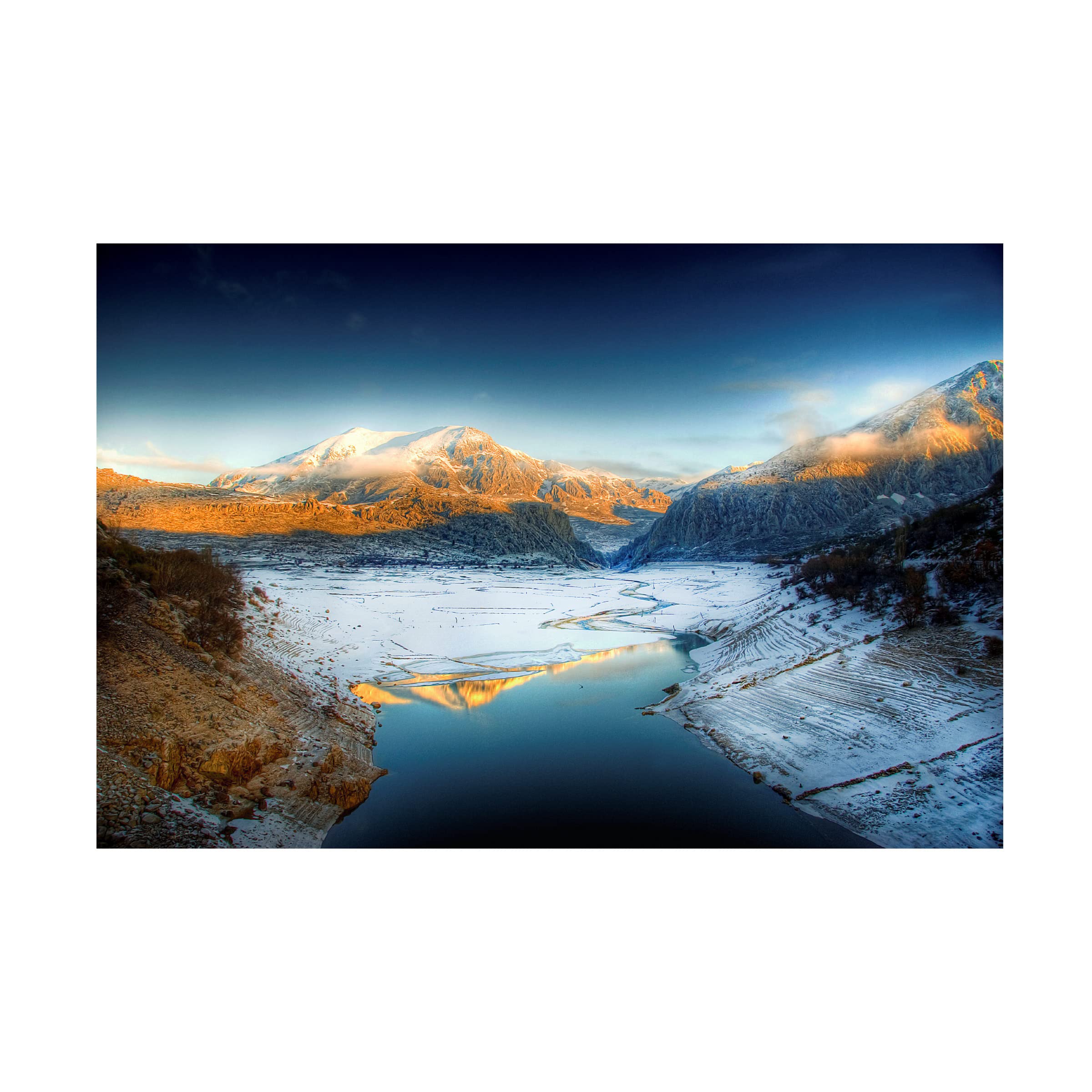 Trademark Fine Art 'Mountains Of The Moon' Canvas Wall Art by Jose C Lobato - Stunning Landscape Painting for Living Room, Bedroom & Office Decor